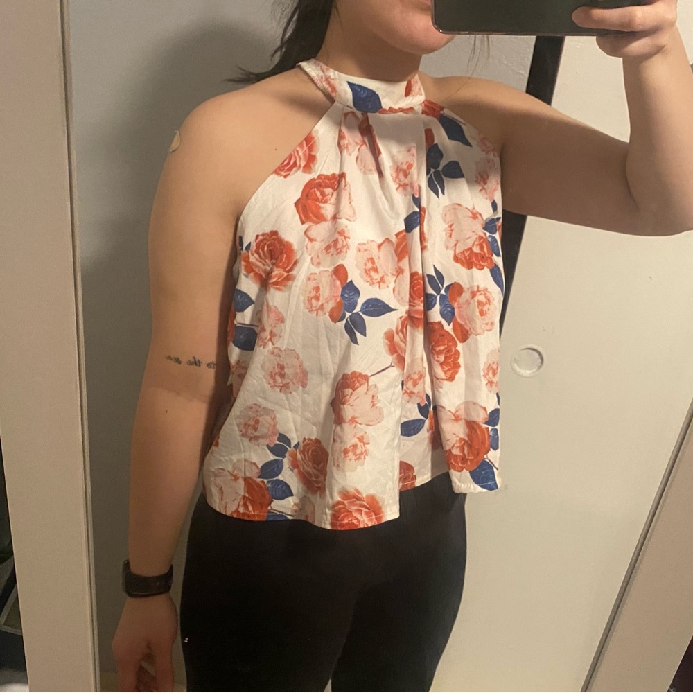 Satin Floral Halter